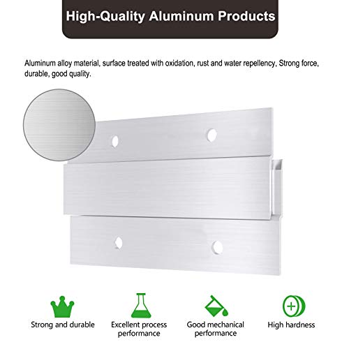 Image of French Cleat Picture Hanger, Aluminum Z Hanger Interlocking Wall Mounting Bracket Hardware Kit Z Clips for Hanging Wall Painting, Mirrors, Panels, Artwork, Cabinet, Whiteboard