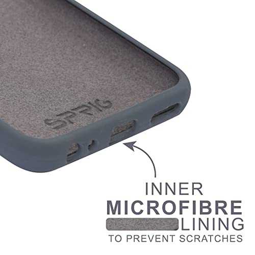 Image of SPRIG Compatible with VIVO Y33s Phone Liquid Silicone Cover Premium Back Cover Drop Tested Shock Proof Mobile Case for Men, Women, Boys and Girls with Camera Protection (Charcoal Grey)