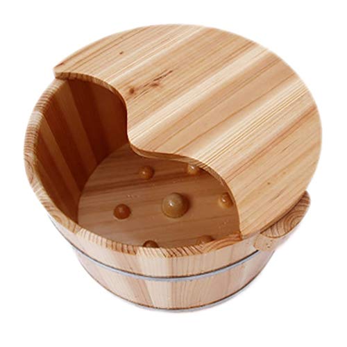 Balde de madera para baño de pies, sólido y saludable
