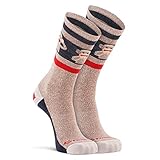Fox River Women's Red Heel Monkey Friends Merino Wool Crew Socks