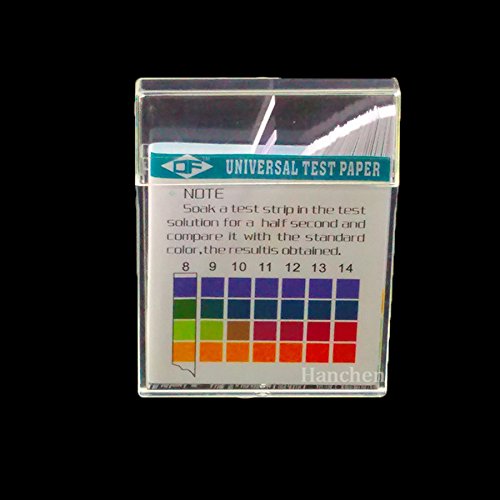 5 paquetes (100strips/Pack) 4 Color alcalinas de pH 0 – 14 pH Prueba de tiras de prueba de pH Indicador Tornasol de Papel