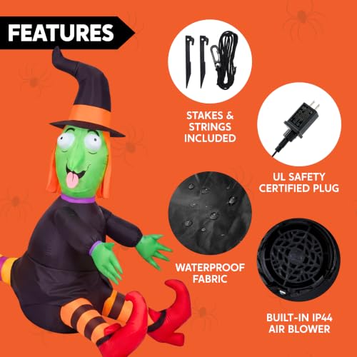 Joiedomi 4FT Halloween Inflatable Witch with Build-in LED Lights - image 5