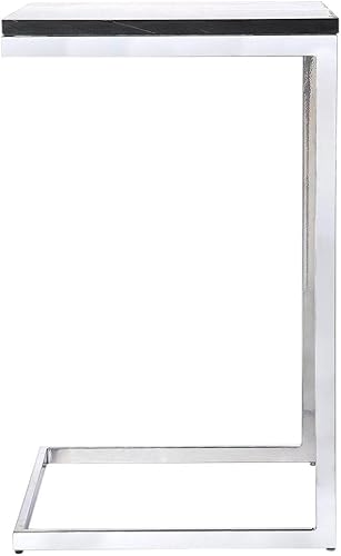 Miniatura 3 de Butler Specialty Lawler - Mesa auxiliar de mármol de metal niquelado, color negro