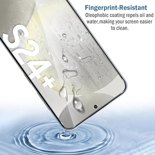 Image of Uyiton SHILD (Pack of 2) Tempered Glass Screen Protector for Samsung Galaxy S24 Plus | 9H Hardness | HD Clarity | Anti-Scratch | 100% Fingerprint Unlock Support | Case Friendly | Easy Installation Kit