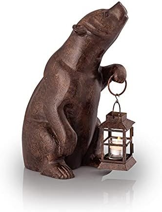 17 x 11 x 9 in. Bear with Lantern