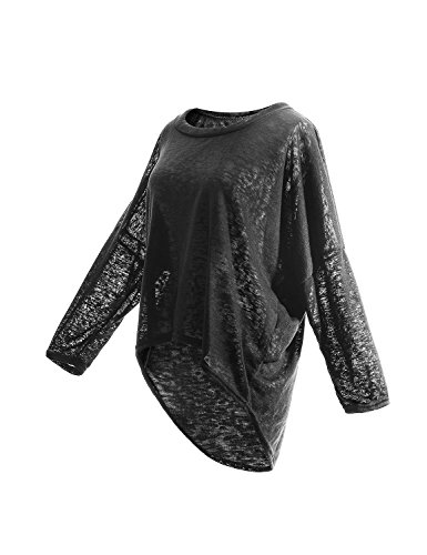 MinYuocom Casual Holgado Batwing Manga Blusa Camisetas Suéteres De Las Mujeres MZF2622B-M