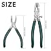 GINWORD 9Pcs Heavy Duty Glass Cutter Tool, Glass Cutting Kit, Glass Running Breaking Pliers, Breaker Grozer Pliers with Curved Jaws,Glass Cutters for Stained Glass, Mosaics, Fusing, Breaking