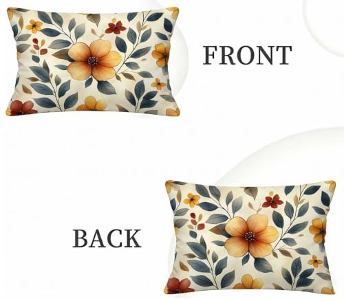 Housse coussin 40x60 imperméable extérieur velours canapé déco fleur - 6