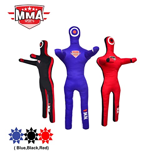 Mma Sports Doctor Bane Brazilian Grappling Submission Dummy Wrestling Bjj Judo Karate Punching Bag (Standing- 6 Ft / 72 In) -Unfilled, Black #TOP6