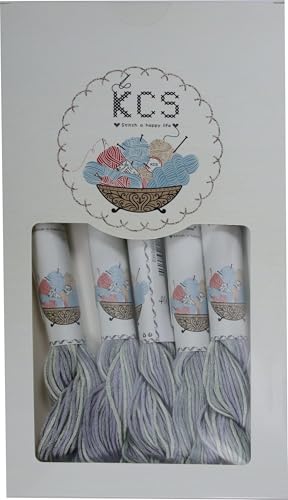 Image of KCS Big skeins of 25 Meters Size 25 Color Variegated Cross Stitch Stranded Threads,6 skeins,4015