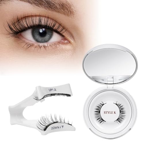 Faux Cils Magnetique Naturel Réutilisables avec Applicateur, Aucune Colle Nécessaire, Cils Magnetique facile à...