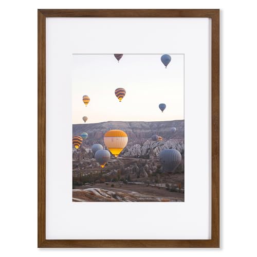 Marsmiles A3 木製写真フレーム 米国調 ナチュラルオーク 無垢材 フォトフレーム プレキシガラス付き 写真展示用 A4 マット付きまたは A3 マットなし ウォールナット 1パック