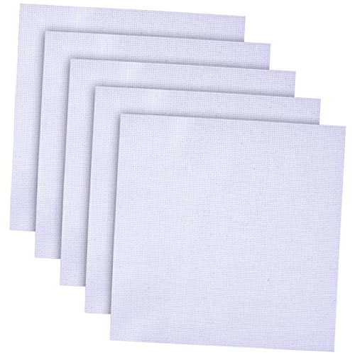 ERINGOGO Needlework Fabric 10pcs 11ct Cross-Stitch White Cross-Stitch Fabric for DIY and Machine Embroidery