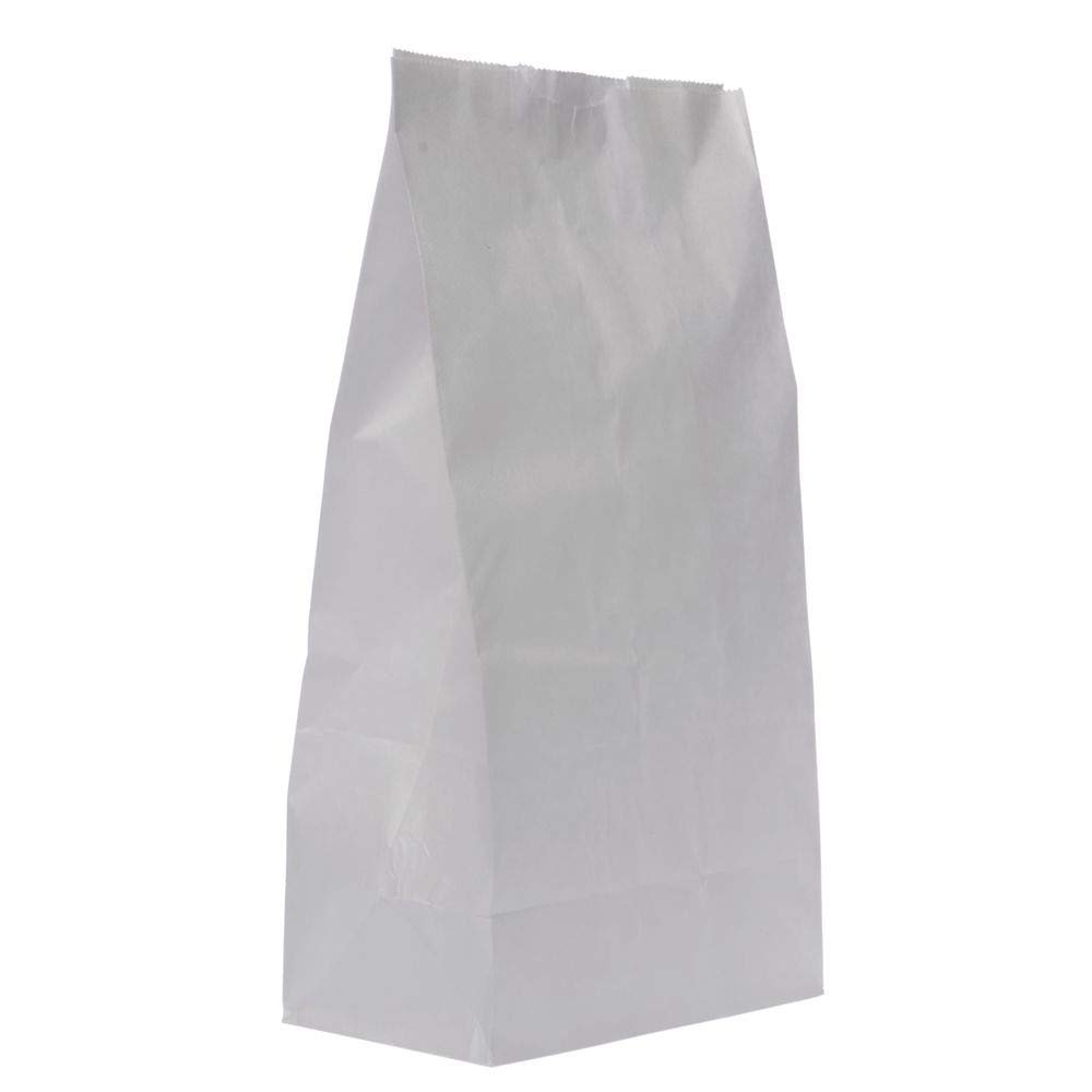 8# White Kraft Paper Bag - 6 1/8"L x 4"D x 12 3/8"H (Case of 2000) Versatile and Sturdy Paper Bag for Commercial and Home Use