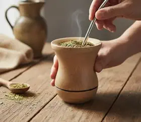 Cuia de Madeira Imbuia Tratada para Chimarrão Premium Natural Fosca 1 Risco