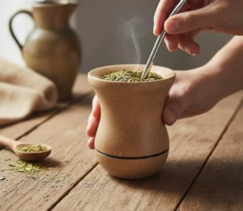 Cuia de Madeira Imbuia Tratada para Chimarrão Premium Natural Fosca 1 Risco