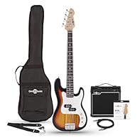 Includes 15W Amp, Cable, Bag, Strap & Spare Strings Classic Sunburst Finish Perfect Bass For Younger Beginners Crisp Clear Tone & Punchy Low End Depth Built From Lightweight Woods For Comfort & Playability