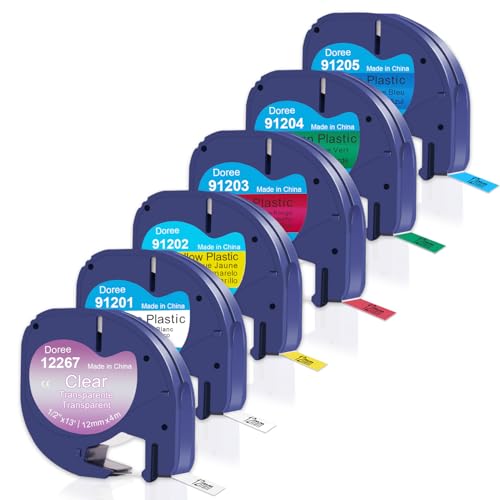 DOREE 6x cintas LetraTag colores 12267, 91201, 91202, 91203, 91204, 91205