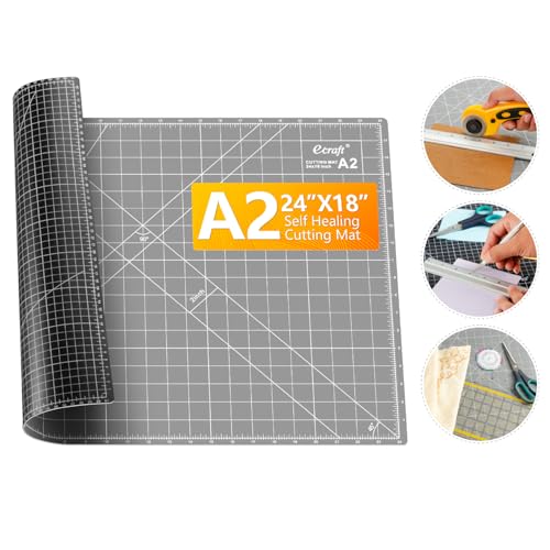 Alfombrilla de corte A2 Ecraft de 45,7x61 cm con base autocicatrizante de 5 capas 2