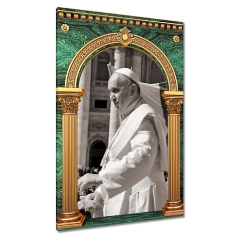Peinture imprimée sur toile Pape François 80x120cm pour décoration murale