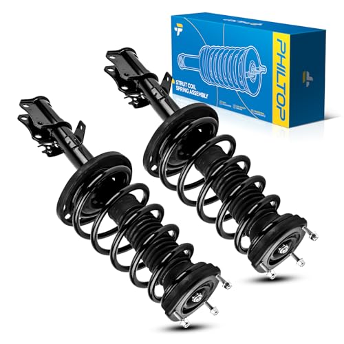 Image of PHILTOP Rear Complete Struts Shock Absorber Compatible with 2004 2005 Toyota Avalon, Struts with Coil Spring Assemblies #OE 172455 172456, 2 Packs Strut And Shocks Complete Assembly