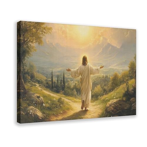 Jesus Christ Canvas Wall Art Poster, Beautiful Religious Decor for