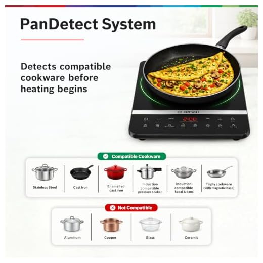 Bosch TrueSafe 2100W UltraSleek Induction Cooktop |Touch Panel (PI815S11EI)