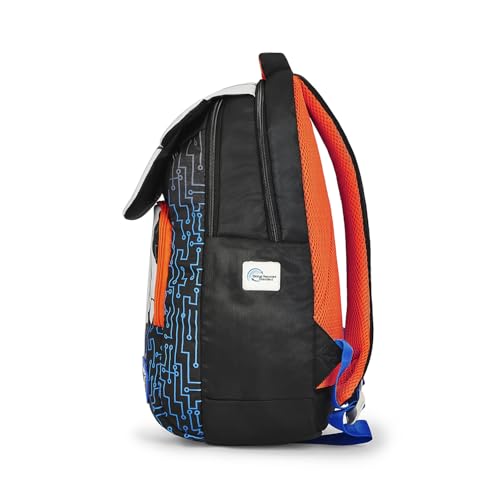 Image of uppercase Sprout School Bag for Kids | 2 Compartment | Black backpack with Well padded Shoulder Strap and Back | For Girls & Boys | 500 Days Warranty