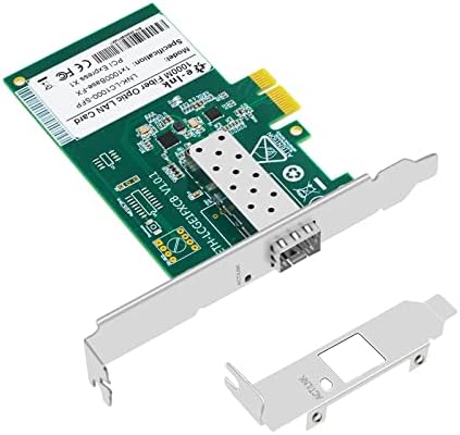 Gigabit Ethernet PCI Express PCI-E Network Card 10/100/1000Mbps SFP LAN Adapter Converter, PCI Express LAN Adapter Support Windows Server/Windows, Linux