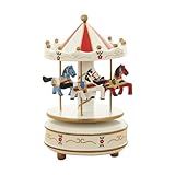 【Semplice da usare】 Il carillon ha un funzionamento semplice. Basta tenere la parte superiore del carillon con le mani e la parte inferiore con l' mano, girarlo e la musica inizierà immediatamente.