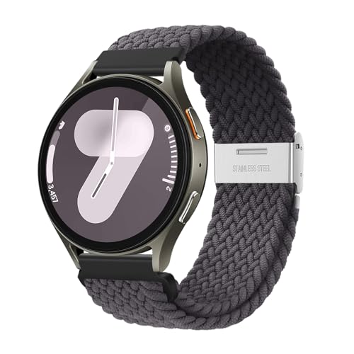 Image of XMUXI 20mm Braided Watch Straps Compatible with Samsung Galaxy Watch 6 Classic Strap 43mm 47mm /Galaxy Watch 7 6 5 4 Nylon Solo Loop Replacement Watch Band for Amazfit GTS 4 (No Watch)