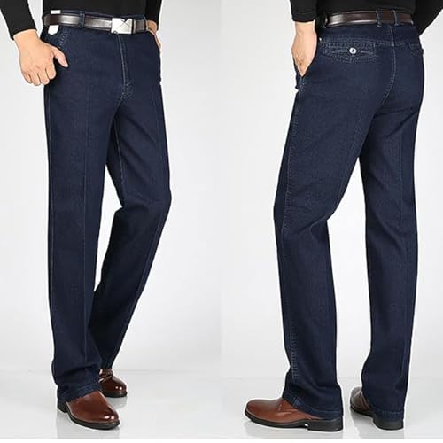 Dudlle Men's Fit Stretch Dad Jeans Dudlle Dad Jeans, Business Casual Straight Fit Stretch Jeans4