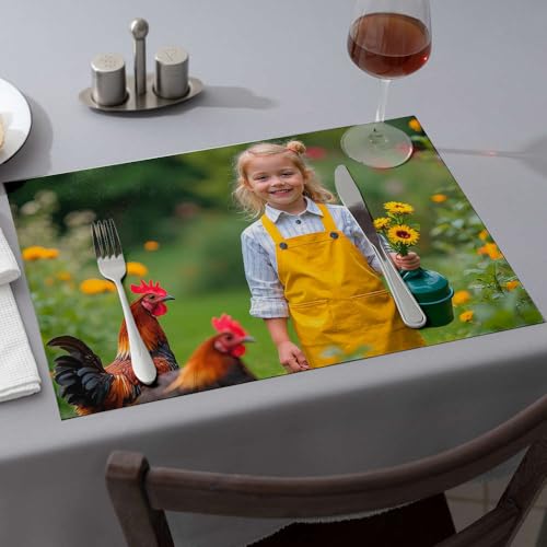 Sets de table modernes A Cheerful Girl pour protéger et décorer la table - 2