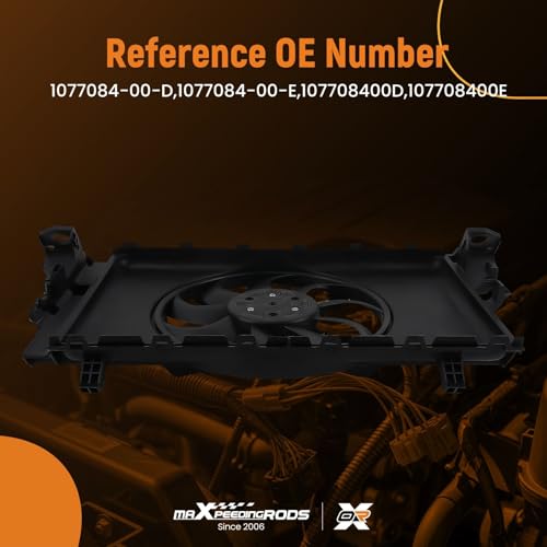 Image of maXpeedingrods AC Engine Condenser Radiator Cooling Fan for Tesla Model 3 2017-2021 1077084-00-E, 1077084-00-D 107708400E