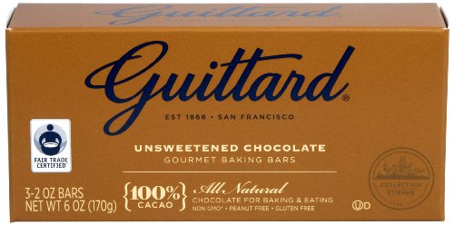 Guittard Chocolate Gourmet Baking Bars, Unsweetened Chocolate, 6 Ounce (Pack Of 12) #TOP23