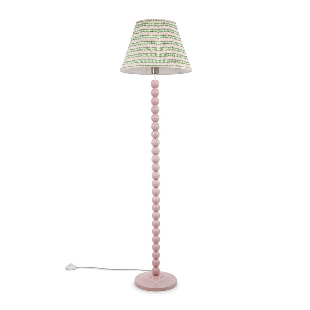 Valuelights Pink | Rose Bobbin Stem Standing Floor Lamp With Aztec Pleated Shade | Floor Lamps & Torchieres, Home Décor & Improvement Essential