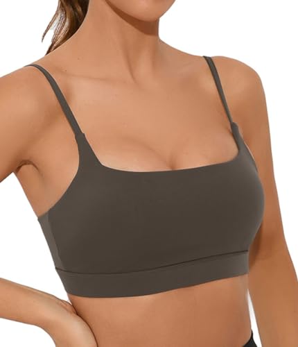 Image of Comper Sports Bra for Women Wirefree Racerback Workout Bras Sexy Thin Straps Yoga Sport Bras with Removable Pads