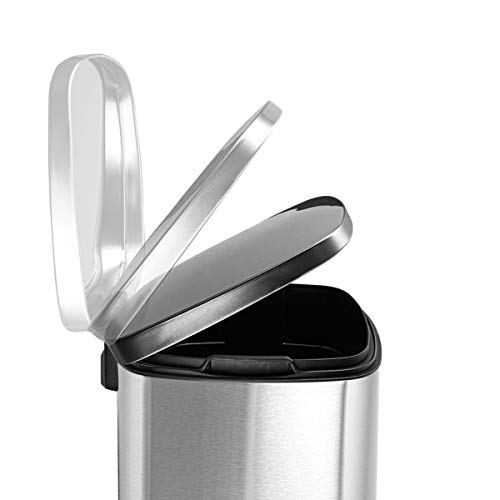 Caneca de basura rectangular de 50 litros plata miniatura 4