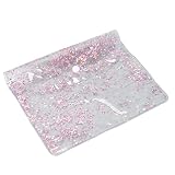Makeup Organizer, Large Makeup Bag Pink PVC Quicksand Bling for Daily Life for Women for Travel