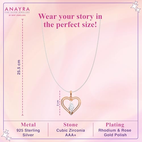 Image of 925 Sterling Silver Pendant Necklace for Women | Silver Locket with Chain | Daily Wear Jewellery | Minimalist Jewelry for Office & Casual Wear | Gift for Woman, Wife, Girlfriend, Mother, Sister | Anniversary, Birthday, Valentine's Day, Rakhi Gift