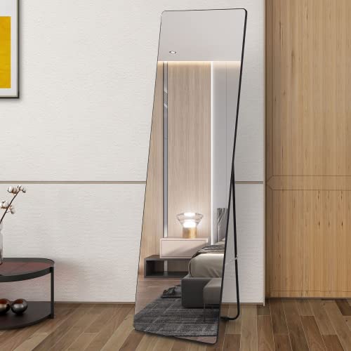 Vlsrka 63" X 18" Full Length Mirror, Floor Standing Mirror, Wall Mounted Mirror Full Body Mirror Tall Mirror Long Mirror For Bedroom Living Room (Black) #TOP1