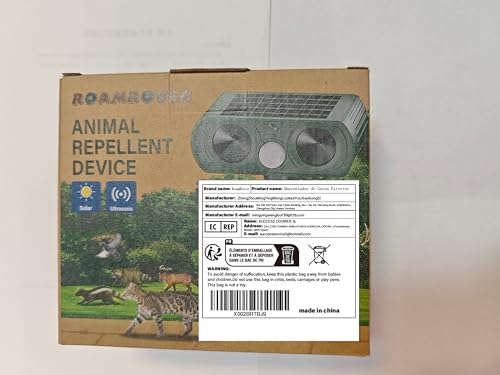 RoamRover 2er-Pack Katzenschreck für Garten Solar, Ultraschall-Katzenschreck für den Außenbereich, kann Katzen, Vögel, Füchse, Waschbären, Kaninchen und Nagetiere wirksam abwehren (2)