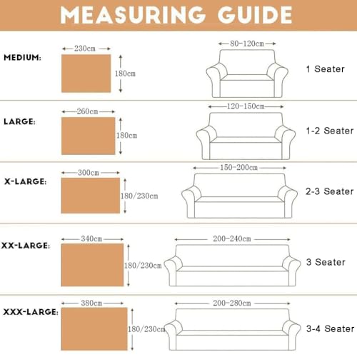 Housse de canapé anti-taches beige en chenille épaisse lavable en machine