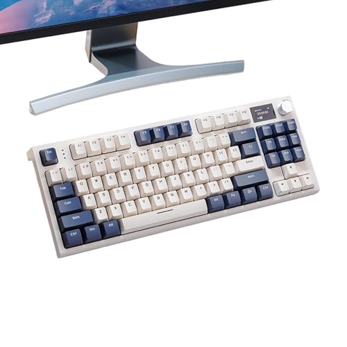 Clavier mécanique triple mode sans fil avec écran LCD interactif