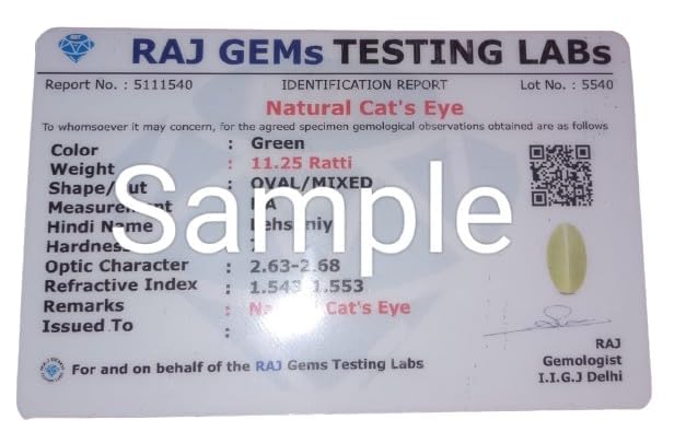 Œil de chat véritable non traité de 8,25 Ratti pour création de bijou unique - 3