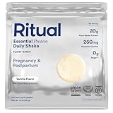 Ritual Prenatal Vegan Plant Based Protein Powder: Choline to Support Pregnancy, Postpartum, & Lactation, 20g Organic Pea Protein from Regenerative Farms in USA, Sugar Free**, Vanilla, 1 Lb