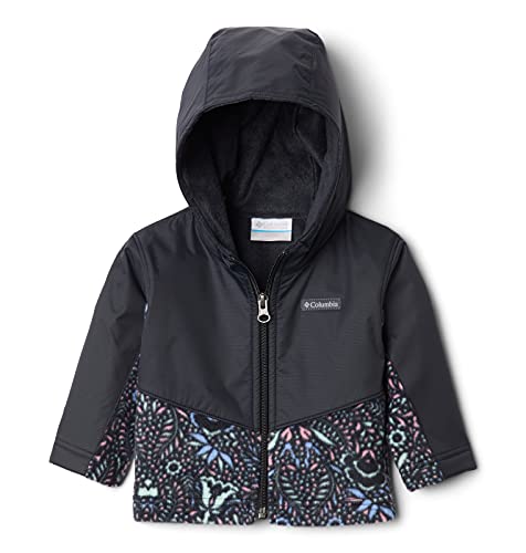 Columbia Baby Steens Mt Overlay Hoodie, Black Bloom Dot Print/Black, 3/6 #TOP3