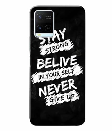 Image of Stay Strong Motivation Quotes Printed Hard Back Case Cover & Compatible for Vivo Y21 / Vivo Y21S / Vivo Y33S (Multicolor) - D1810