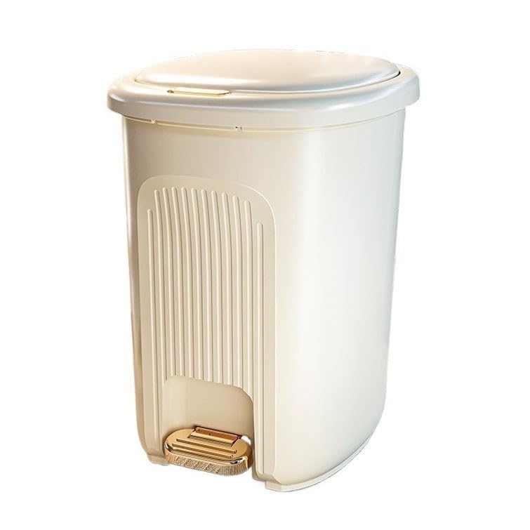 Caneca de basura interior con tapa y pedal, 10 L