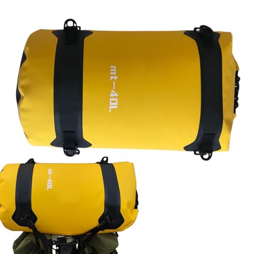 Bolsa trasera para motocicleta – Organizador impermeable de 40 litros – Bolsa para portaequipajes trasero para bicicleta, para motocicleta y bicicleta, cola de viaje al aire libre, casco y equipo
